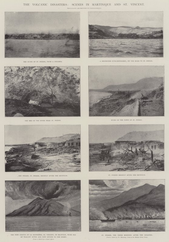 Vulkankatastroferna, scener på Martinique och St Vincent av English Photographer