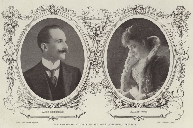 Madame Pattis och baron Cederströms bröllop, 25 januari av English Photographer