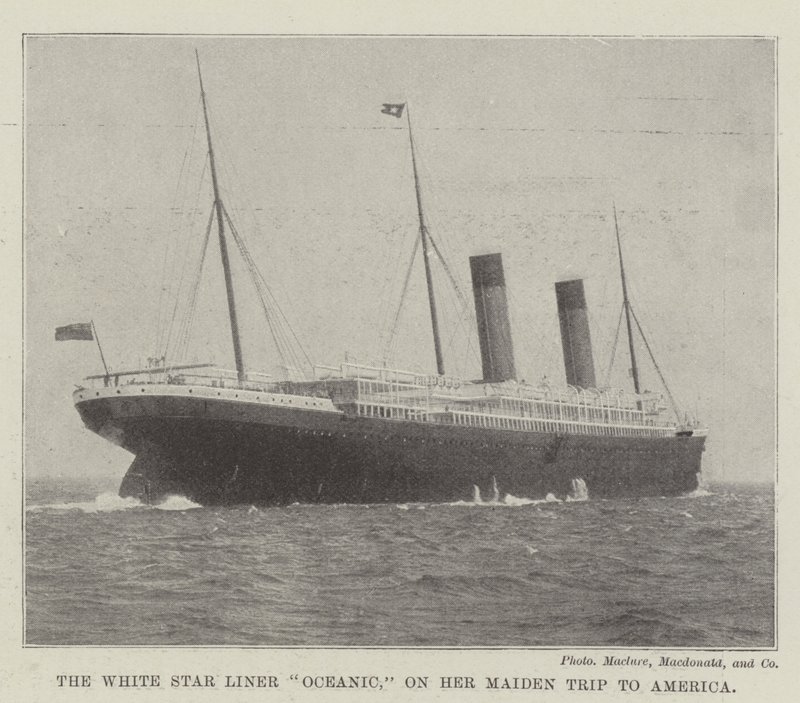 The White Star Liner Oceanic, på sin jungfruresa till Amerika av English Photographer