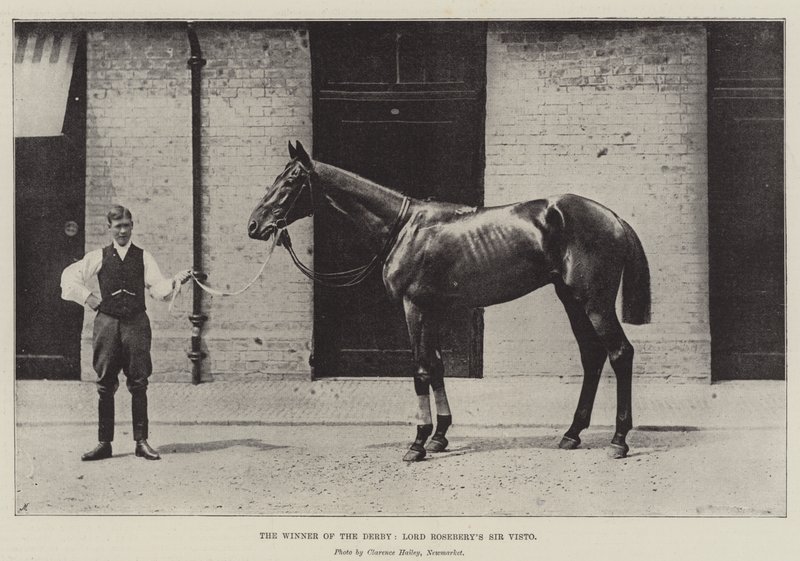 Vinnaren av Derbyt, Lord Roseberys Sir Visto av English Photographer
