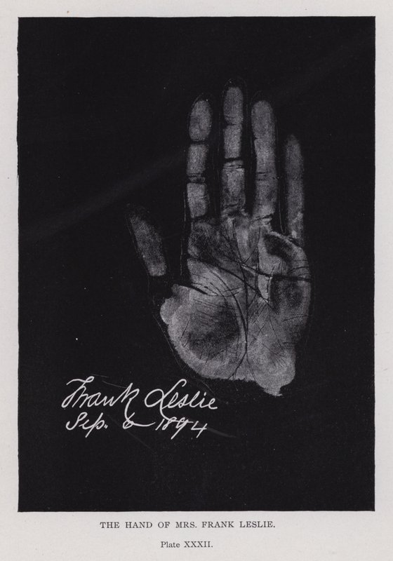 Mrs Frank Leslie hand (s/v foto) av English Photographer