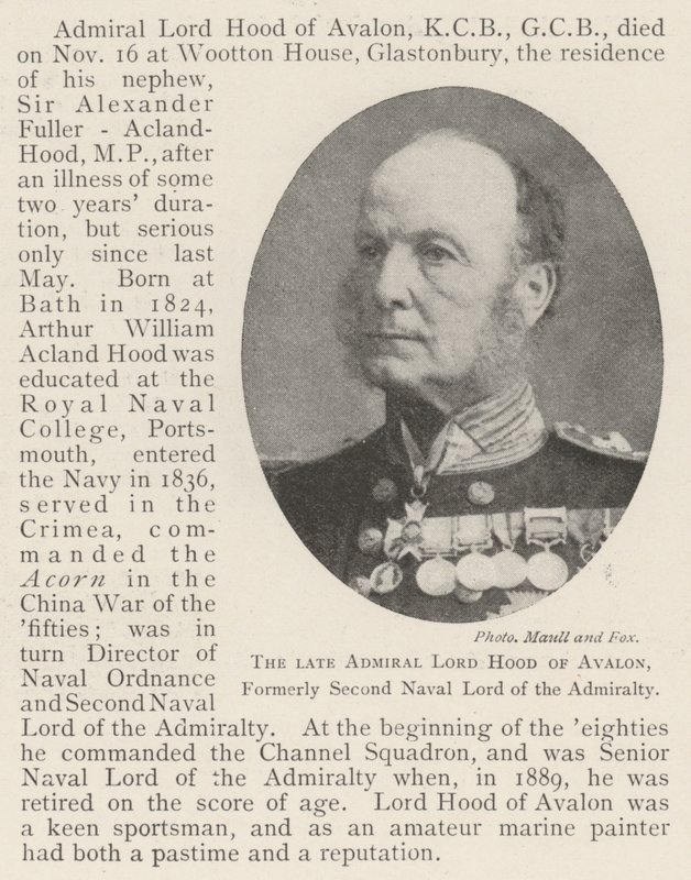 Den bortgångne amiralen Lord Hood av Avalon, tidigare andra sjöherre av amiralitetet av English Photographer