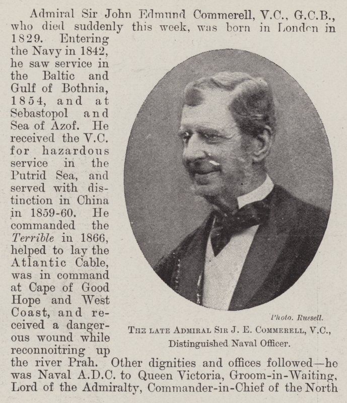 Den framlidne amiralen Sir J E Commerell, VC, Distinguished Naval Officer av English Photographer