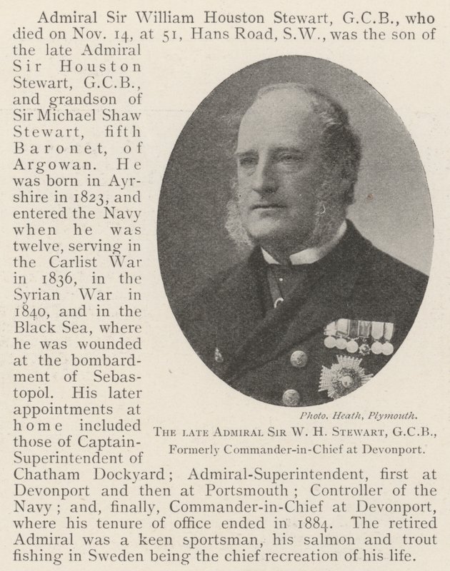 Den bortgångne amiralen Sir W H Stewart, GCB, tidigare överbefälhavare vid Devonport av English Photographer