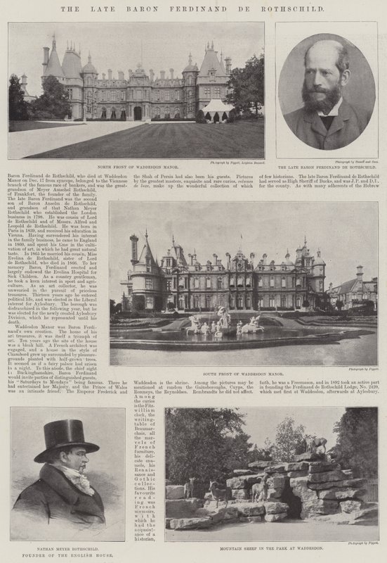 Den bortgångne baronen Ferdinand de Rothschild av English Photographer