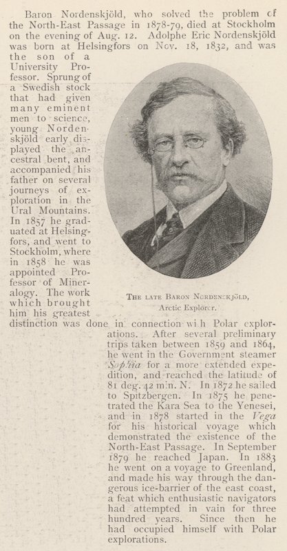 Avlidne baron Nordenskjold, Arctic Explorer av English Photographer