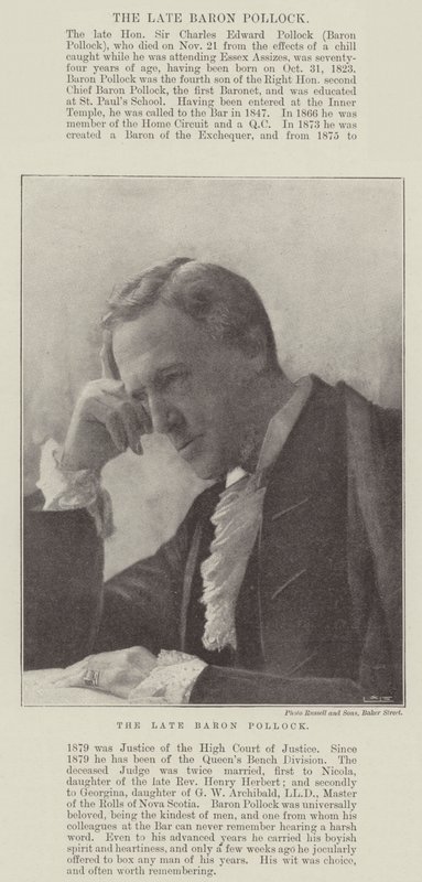 Den bortgångne baron Pollock av English Photographer