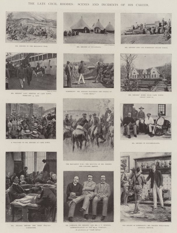 Den bortgångne Cecil Rhodes, scener och incidenter i hans karriär av English Photographer