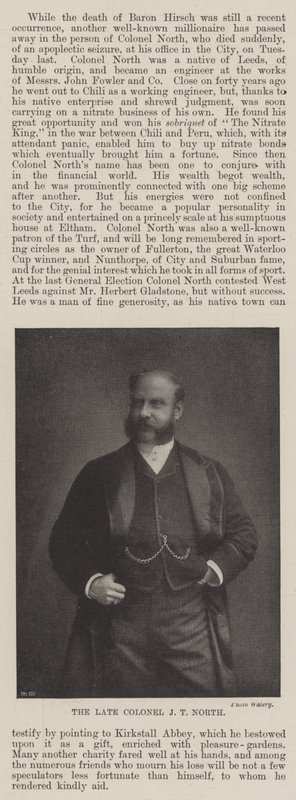 Den framlidne översten J T North av English Photographer