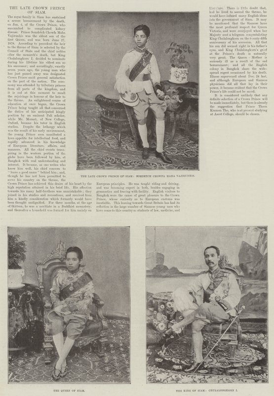 Den bortgångne kronprinsen av Siam av English Photographer