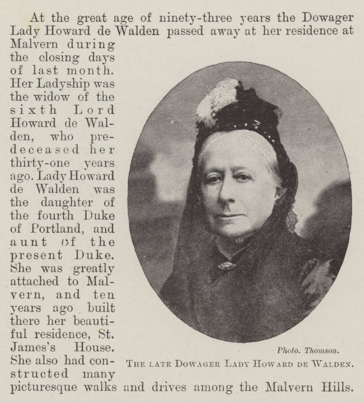 Den bortgångne änklingen Lady Howard de Walden av English Photographer