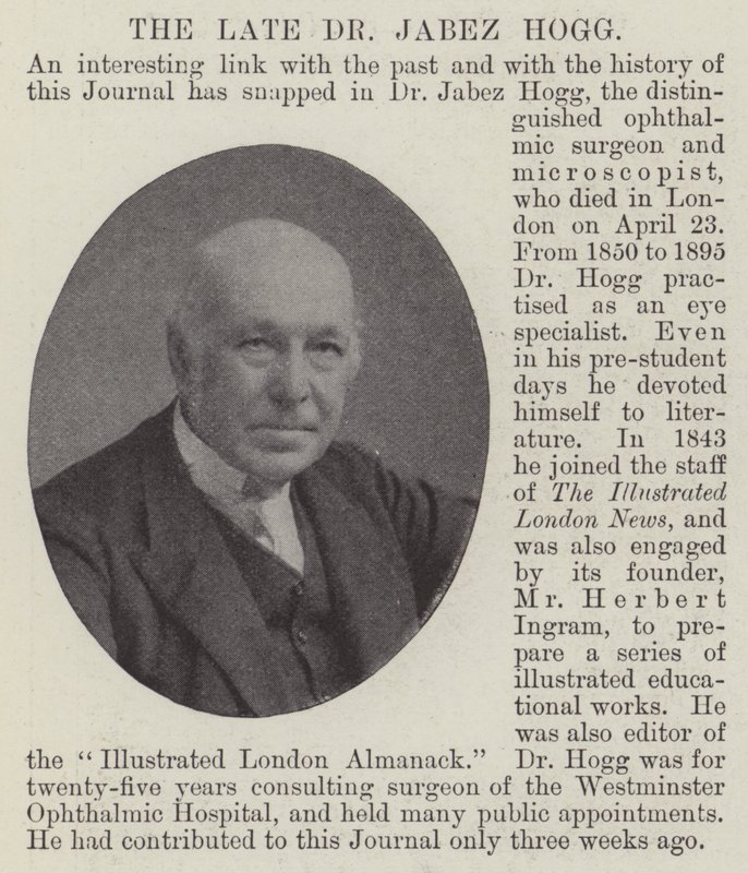 Den bortgångne Dr Jabez Hogg av English Photographer