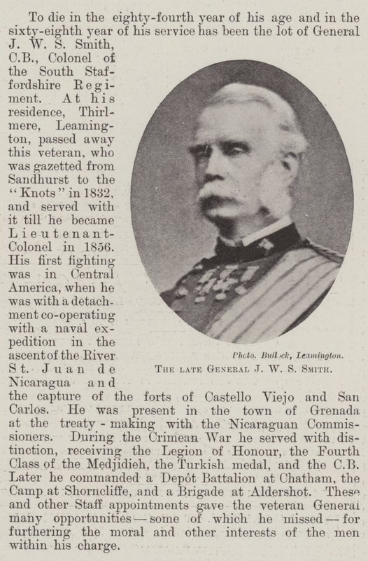 Den bortgångne general JW S Smith av English Photographer