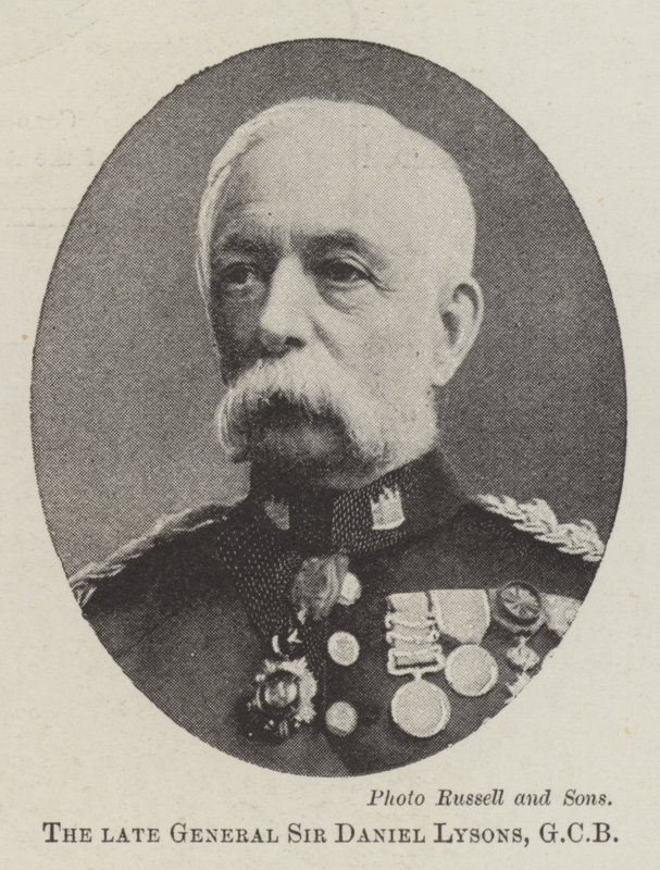 Den bortgångne generalen Sir Daniel Lysons, GCB av English Photographer