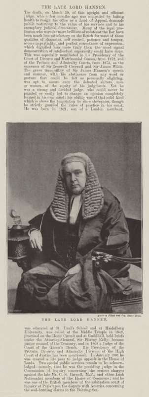 Den framlidne Lord Hannen av English Photographer