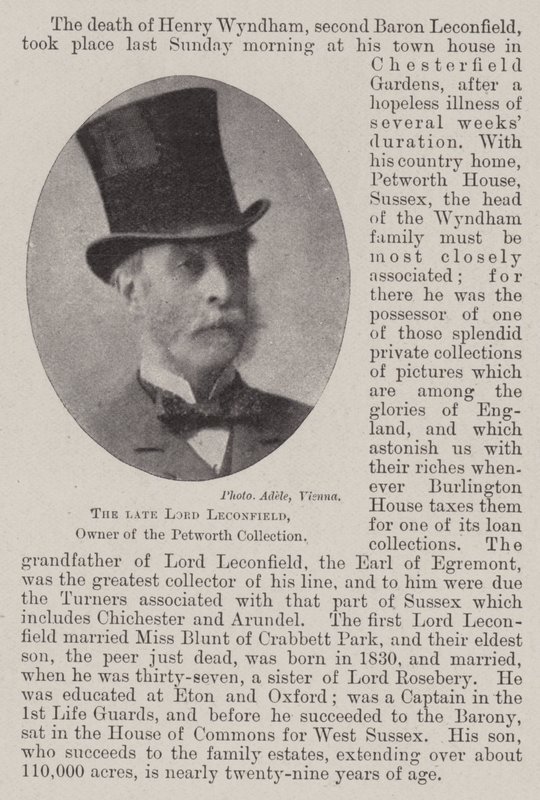 Den bortgångne Lord Leconfield, ägare av Petworth Collection av English Photographer