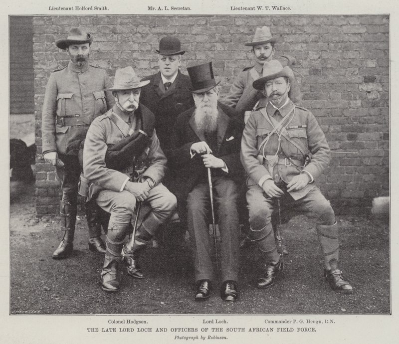 Den bortgångne Lord Loch och officerare från den sydafrikanska fältstyrkan av English Photographer