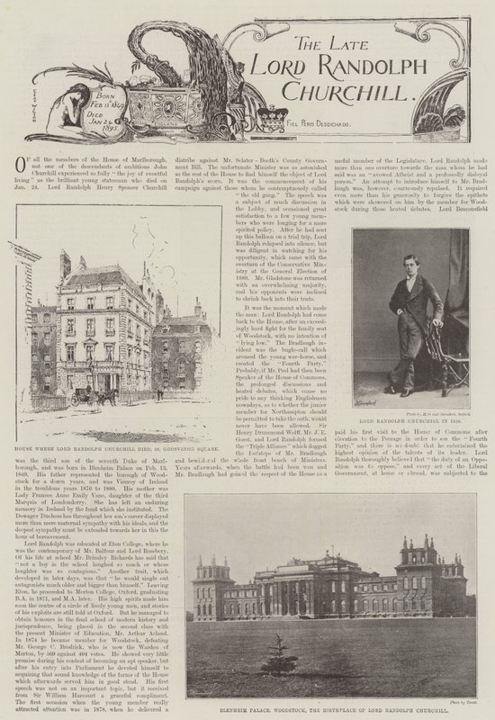 Den bortgångne Lord Randolph Churchill av English Photographer