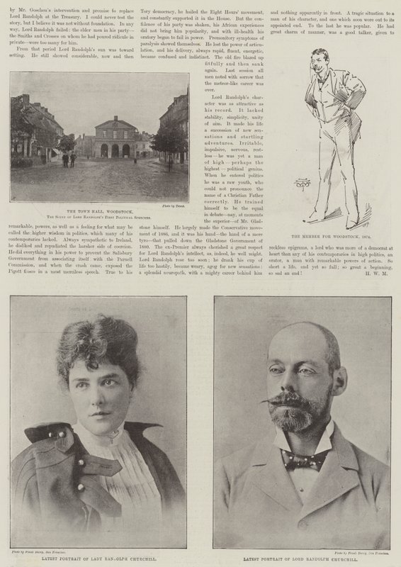 Den bortgångne Lord Randolph Churchill av English Photographer