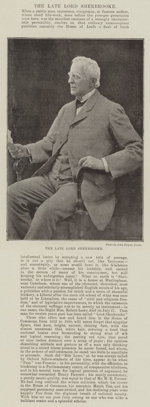 Den bortgångne Lord Sherbrooke av English Photographer