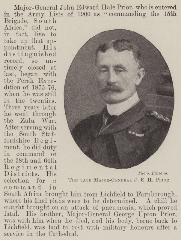 Den framlidne generalmajoren J E H Prior av English Photographer