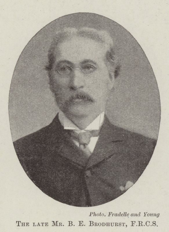 Den framlidne Mr B E Brodhurst, FRCS av English Photographer