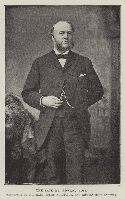 Den bortgångne Mr Edward Ross, sekreterare för Manchester, Sheffield och Lincolnshire Railway av English Photographer
