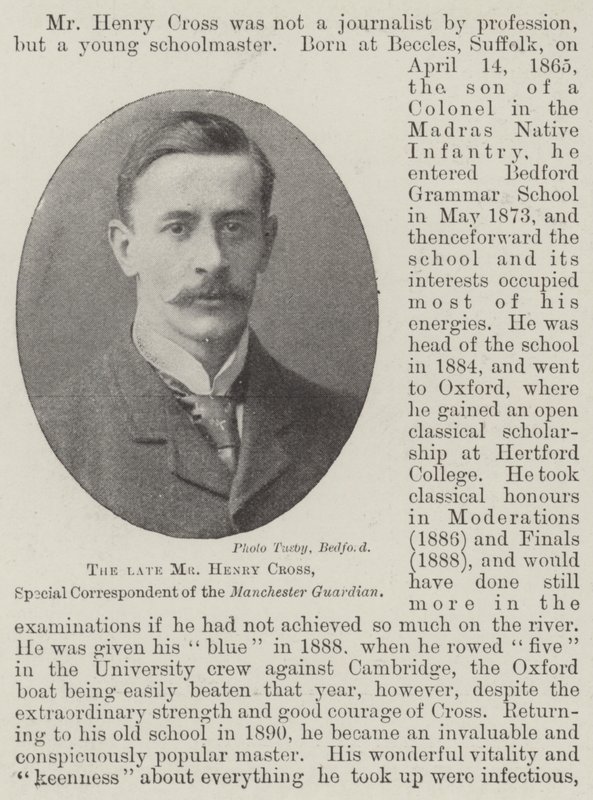 Den bortgångne Mr Henry Cross, specialkorrespondent för Manchester Guardian av English Photographer