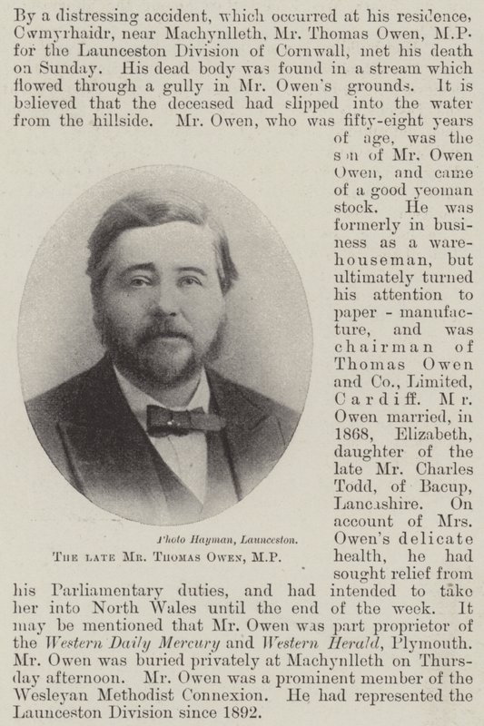 Den framlidne Thomas Owen, MP av English Photographer