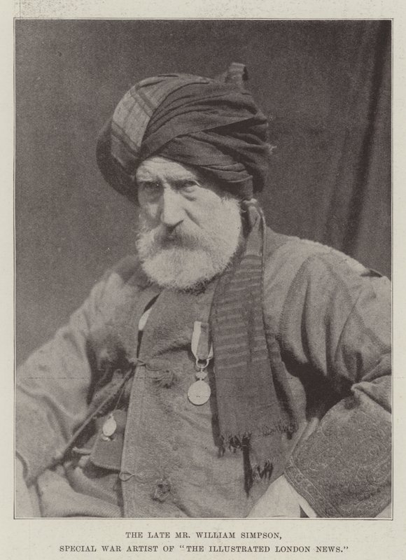 Den bortgångne Mr William Simpson, Special War Artist of The Illustrated London News av English Photographer