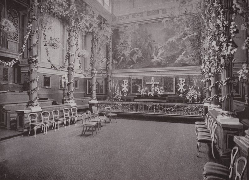 Den sena drottning Victorias privata kapell, Buckingham Palace av English Photographer