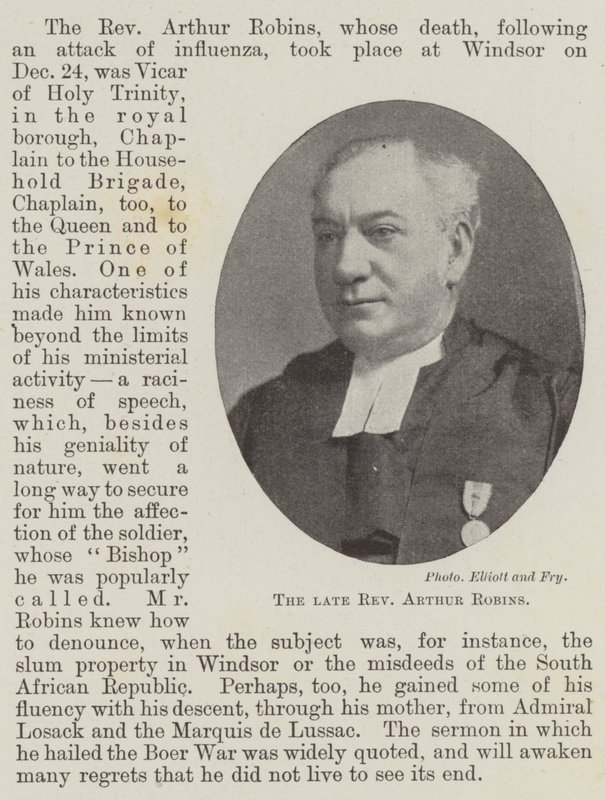 Den bortgångne pastor Arthur Robins av English Photographer