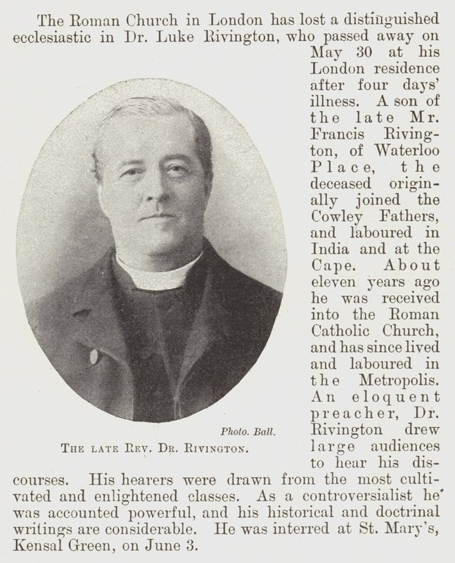 Den framlidne pastor Dr Rivington av English Photographer