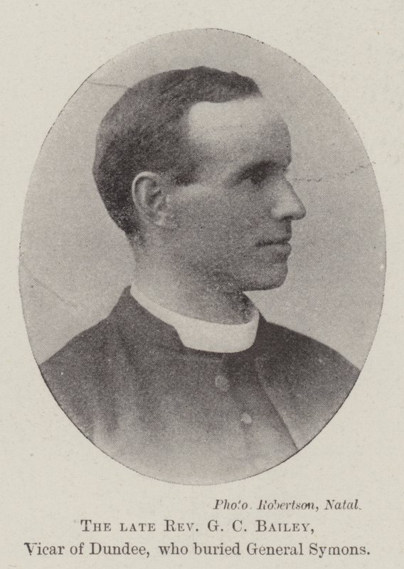 Den avlidne pastor G C Bailey, kyrkoherde i Dundee, som begravde general Symons av English Photographer