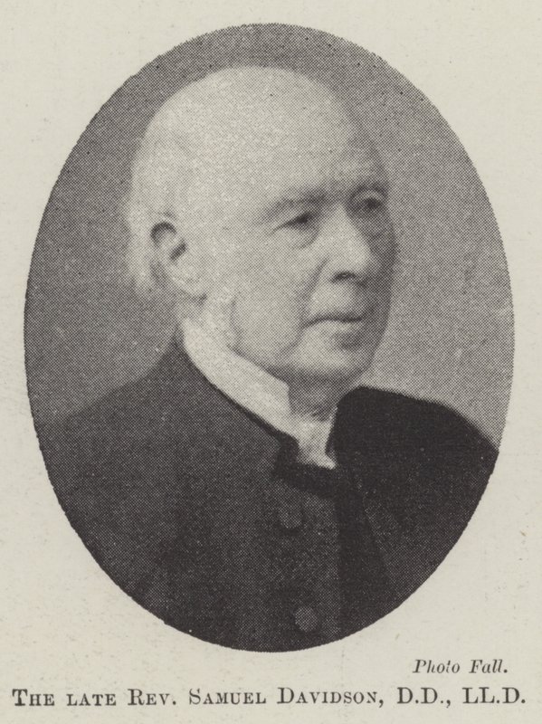 Den framlidne pastor Samuel Davidson, DD, LLD av English Photographer
