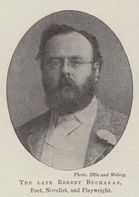 Den bortgångne Robert Buchanan, poet, romanförfattare och dramatiker av English Photographer