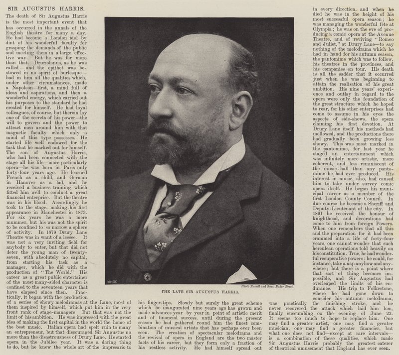 Den bortgångne Sir Augustus Harris av English Photographer