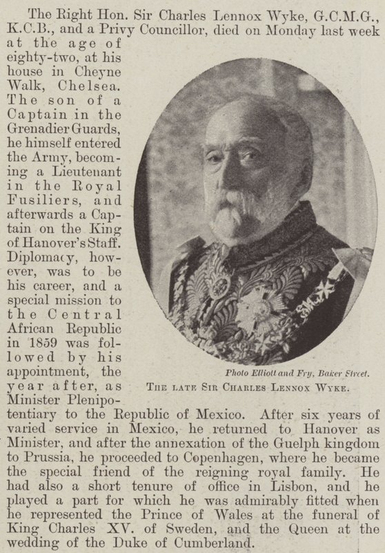 Den bortgångne Sir Charles Lennox Wyke av English Photographer