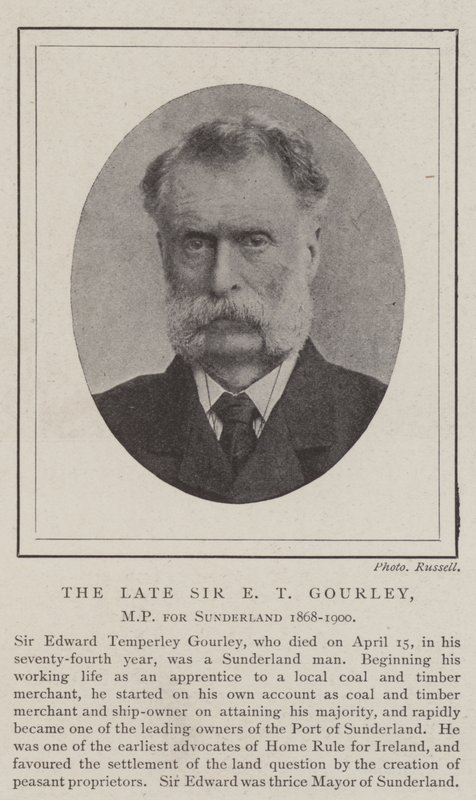 Den bortgångne Sir E T Gourley, MP för Sunderland 1868-1900 av English Photographer