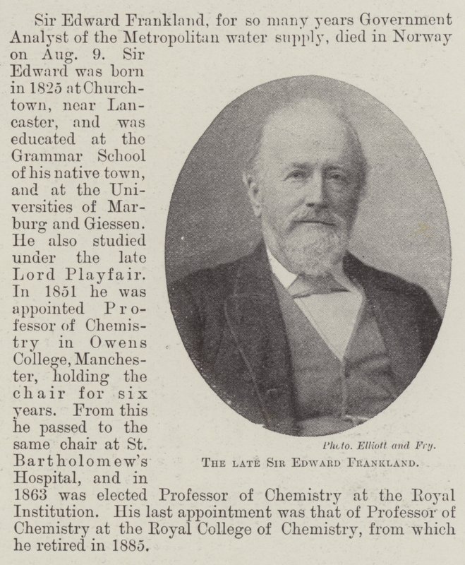 Den bortgångne Sir Edward Frankland av English Photographer