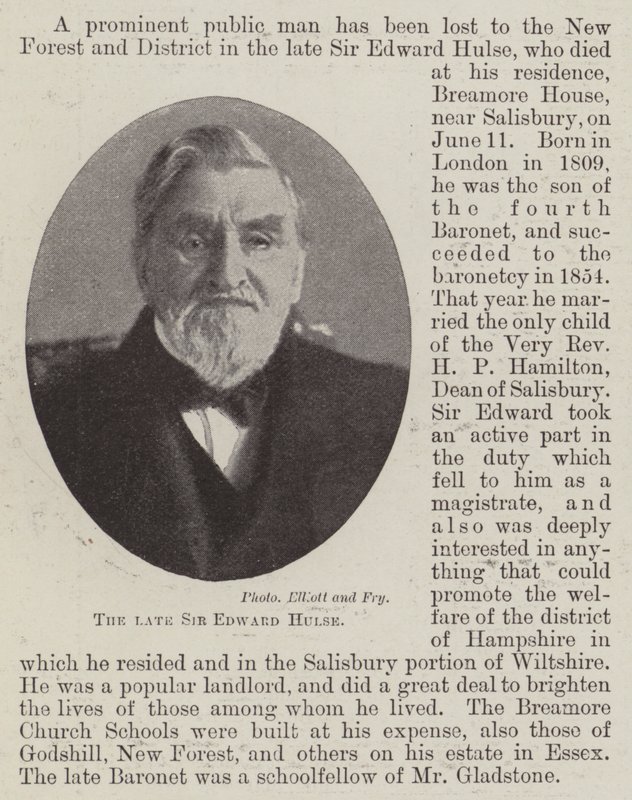 Den framlidne Sir Edward Hulse av English Photographer