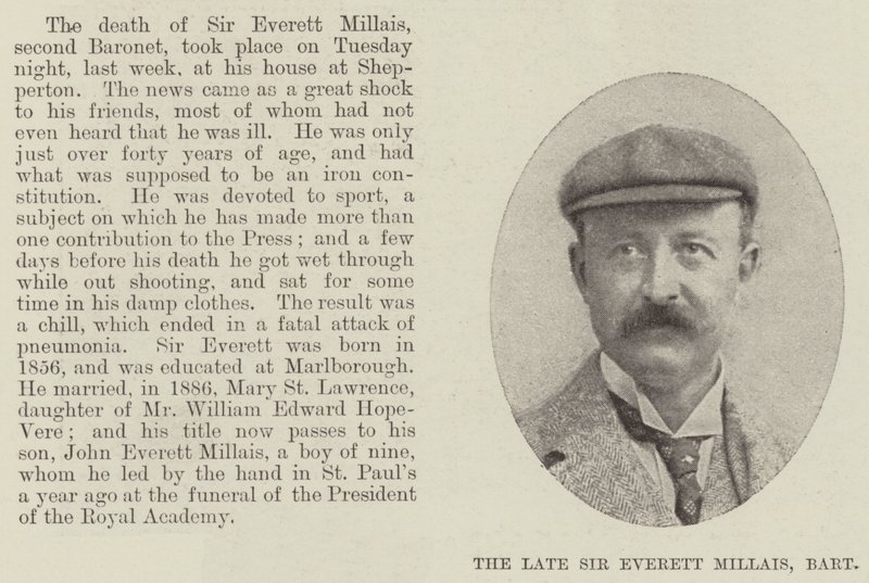 Den bortgångne Sir Everett Millais, Baronet av English Photographer