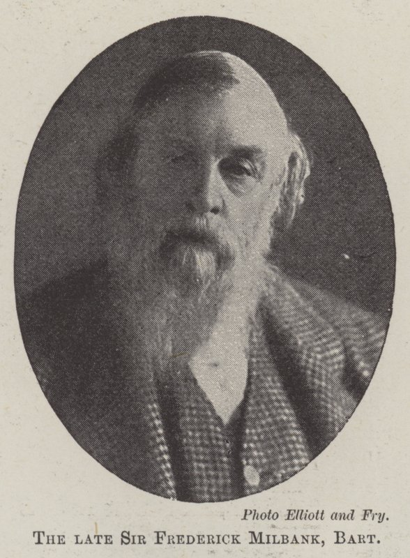 Den framlidne Sir Frederick Milbank, Baronet av English Photographer