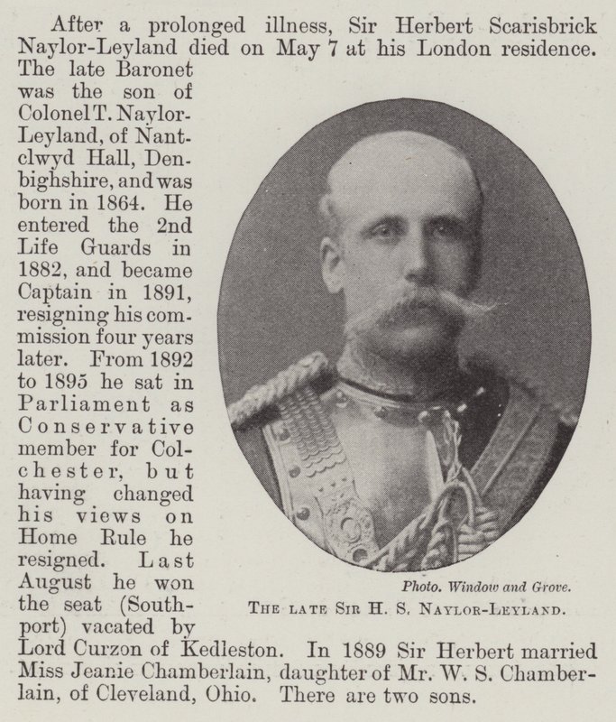 Den bortgångne Sir H S Naylor-Leyland av English Photographer