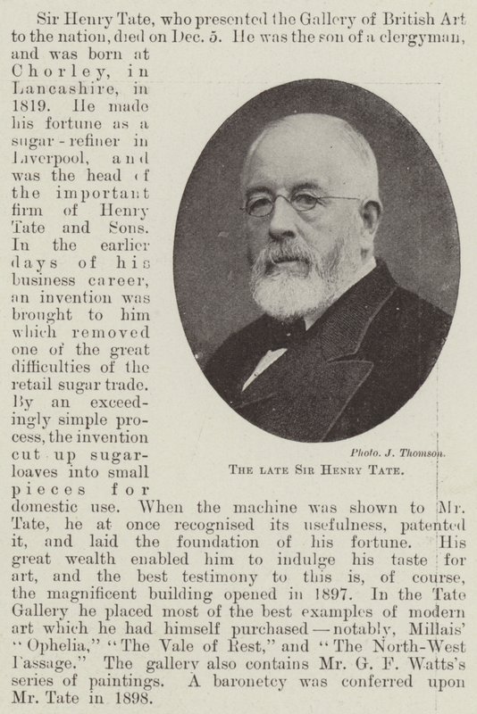 Den bortgångne Sir Henry Tate av English Photographer