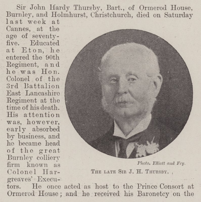 Den framlidne Sir J H Thursby av English Photographer