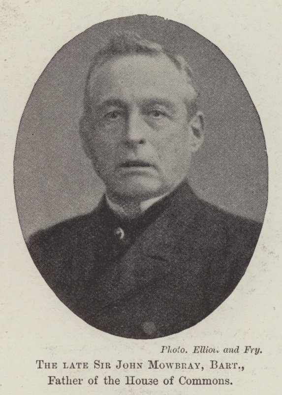 Den framlidne Sir John Mowbray, Baronet, Fader till Underhuset av English Photographer