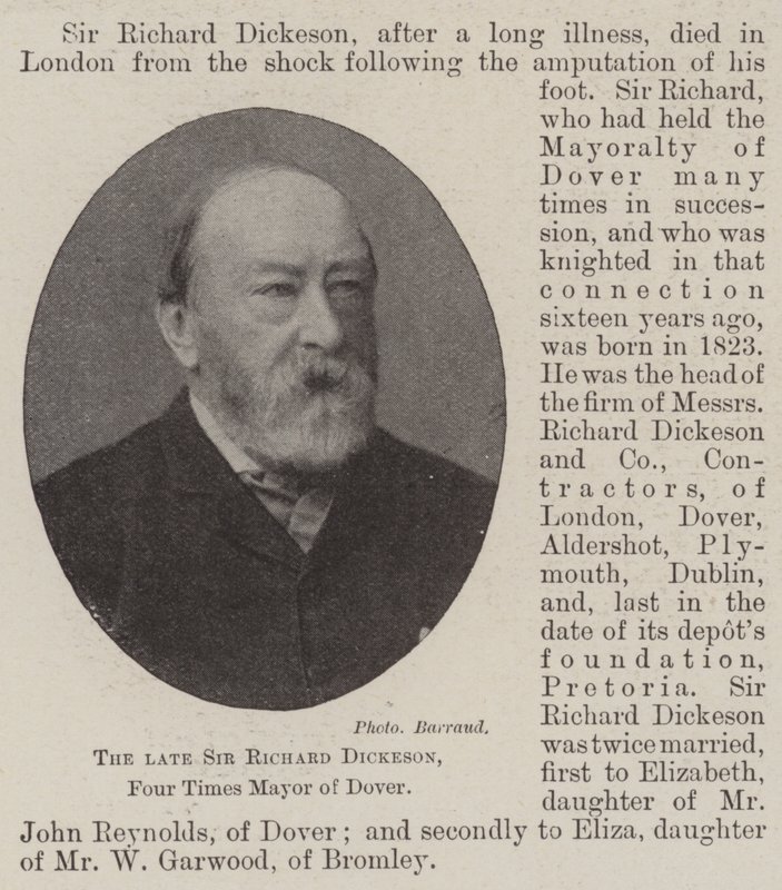 Den avlidne Sir Richard Dickeson, fyra gånger borgmästare i Dover av English Photographer