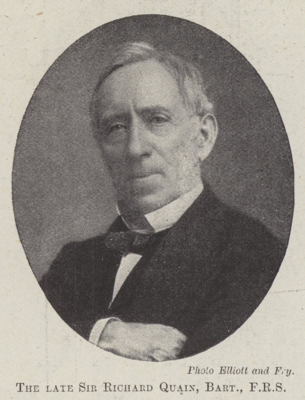 Den framlidne Sir Richard Quain, Baronet, FRS av English Photographer