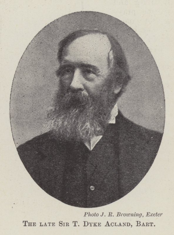 Den bortgångne Sir T Dyke Acland, Baronet av English Photographer